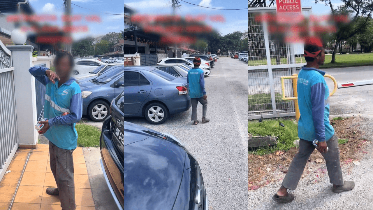 Festive Or Aggressive? Furious Resident Chases Away Foreign Worker Seeking Angpau Door-to-Door